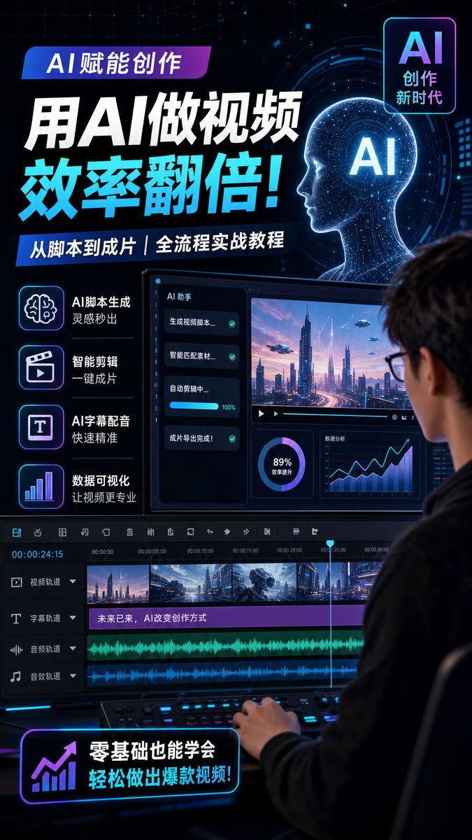 女神视频传媒-AI视频剪辑教程传媒